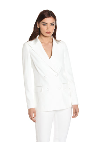 YUIO long-sleeved double-breasted jacket with pockets and satin inserts 