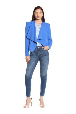 Short RALLYS jacket, long sleeves, shawl collar with tips 