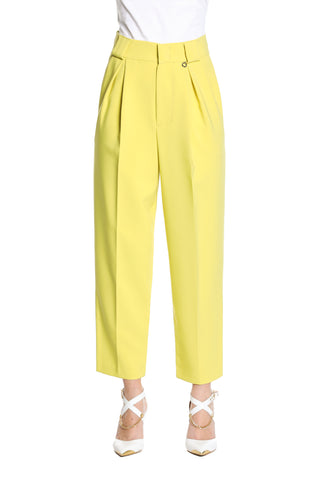 SETMU high-waisted trousers with pleats, belt loops and pockets 