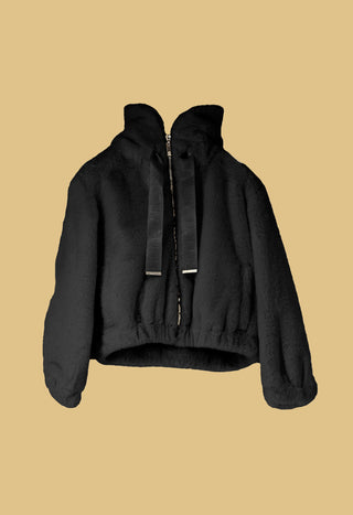 Pelliccia YUPPINA eco con zip più cappuccio più nastro logo più elastico f.do