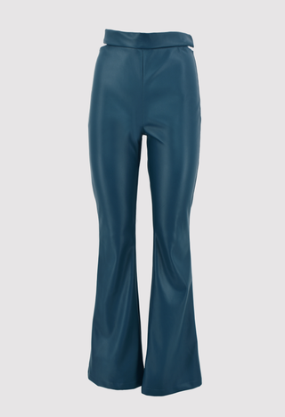Pantalone BILANCIAE a zampa in ecopelle a vita alta