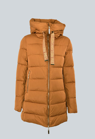 Piumino BERTYY lungo manica lunga con zip più cappuccio più coulisse