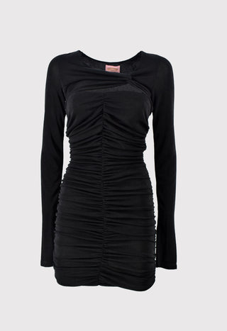 HADARE long sleeve dress with sweetheart neckline