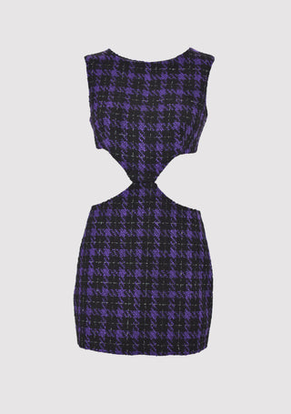 LATTEA dress in Tweed fabric with openings on the sides