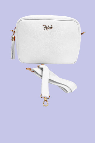 Borsa SHIZUCA con tracolla più zip più pendaglio pelle martellata
