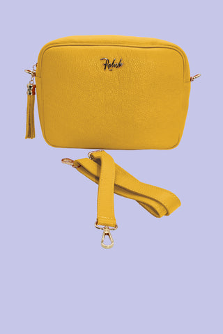 Borsa SHIZUCA con tracolla più zip più pendaglio pelle martellata