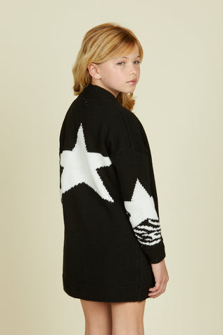 ANTIGONEL cardigan with long sleeves and star design