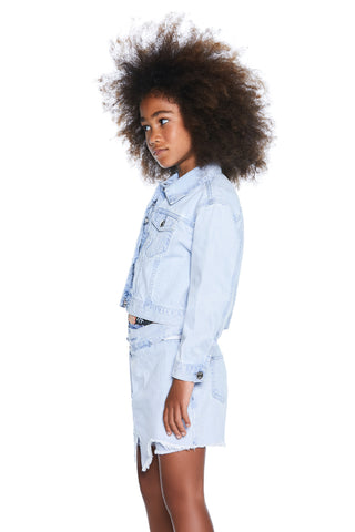 Giubbino DREAM corto manica lunga 8 bott. più tasche denim