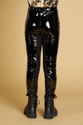CETUS trousers with vinyl Milan stitch inserts