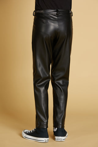 DELFINO trousers 1 bott plus zip plus trimmings with eco-leather studs