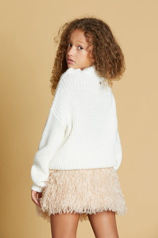 SPICA turtleneck sweater with buttons and perforations