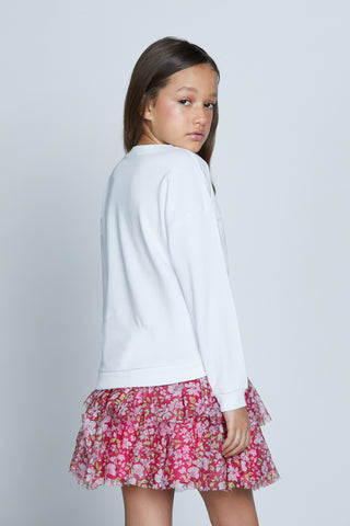 OMAR long-sleeved sweatshirt with cabochon application