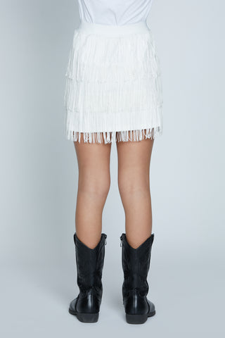 Short fringed BEGONIA skirt