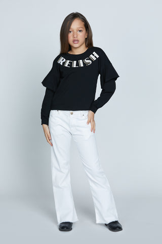 DUBAI long sleeve sweatshirt with gala plus relish embroidery