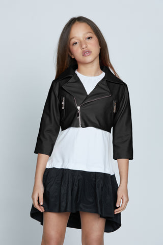 Giubbino CHICORY corto maniche a 3/4 con zip più ts ecopelle