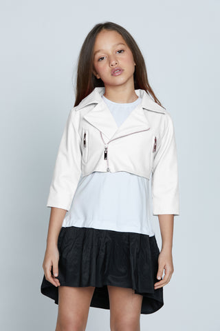 Giubbino CHICORY corto maniche a 3/4 con zip più ts ecopelle