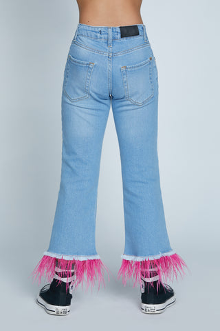 Jeans SOFORA con rotture più abrasioni più piume fondo più sfrangiature