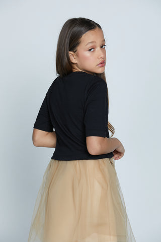 ERICA half-sleeved t-shirt with relish embroidery
