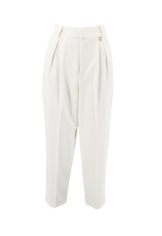 SETMU high-waisted trousers with pleats, belt loops and pockets 