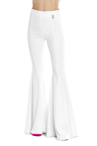 SHARAF high-waisted trousers with bell bottom