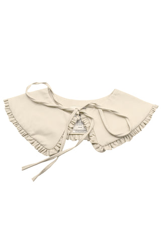 SMASH collar with ruffled edge and faux leather lace 
