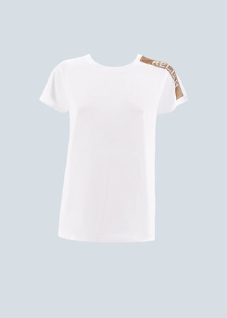 T-Shirt TURA mezza manica con applicazione strass